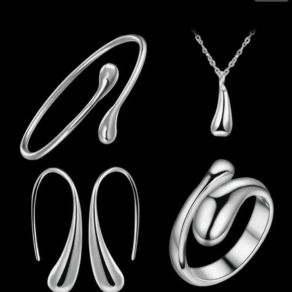 BOGO Sterling Silver Bracelet Necklace Earrings Ring - Picture 2 of 6